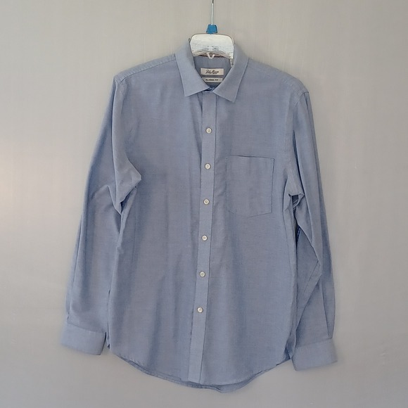 Van Heusen Other - Van Heusen Originals Mens Classic Fit Blue Oxford Button Down Shirt M 15-15.5